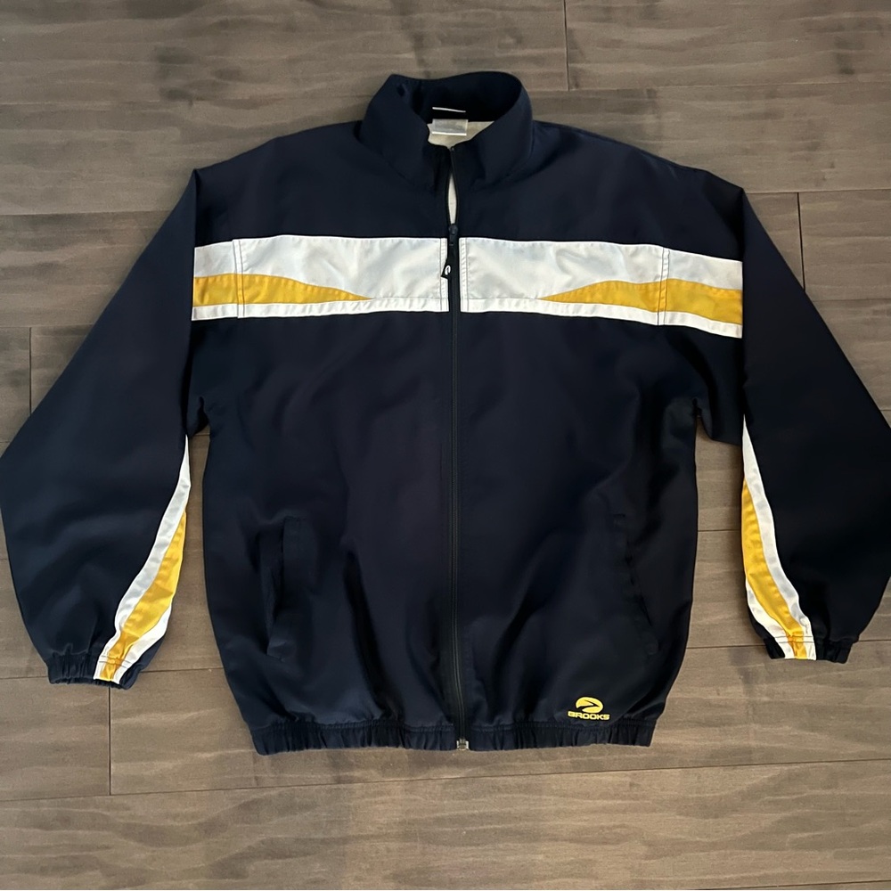 Brooks vintage color block jacket windbreaker vintage size Large unisex